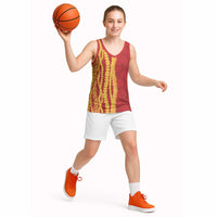 Hawaii Prince Kuhio Basketball Jersey Red Hawaiian Lau Maia With Leis