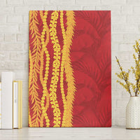 Hawaii Prince Kuhio Canvas Wall Art Red Hawaiian Lau Maia With Leis