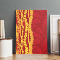Hawaii Prince Kuhio Canvas Wall Art Red Hawaiian Lau Maia With Leis