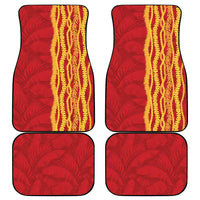 Hawaii Prince Kuhio Car Mats Red Hawaiian Lau Maia With Leis LT05 - Polynesian Pride