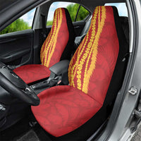 Hawaii Prince Kuhio Car Seat Cover Red Hawaiian Lau Maia With Leis LT05 - Polynesian Pride