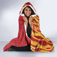 Hawaii Prince Kuhio Hooded Blanket Red Hawaiian Lau Maia With Leis LT05 - Polynesian Pride