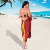 Hawaii Prince Kuhio Sarong Red Hawaiian Lau Maia With Leis LT05 - Polynesian Pride