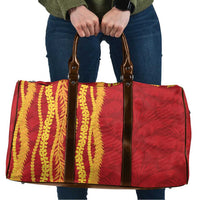 Hawaii Prince Kuhio Travel Bag Red Hawaiian Lau Maia With Leis LT05 Red - Polynesian Pride