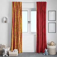 Hawaii Prince Kuhio Window Curtain Red Hawaiian Lau Maia With Leis