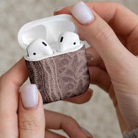 Hawaii Prince Kuhio AirPods Case Mocha Hawaiian Lau Maia With Leis LT05 - Polynesian Pride