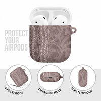 Hawaii Prince Kuhio AirPods Case Mocha Hawaiian Lau Maia With Leis LT05 - Polynesian Pride