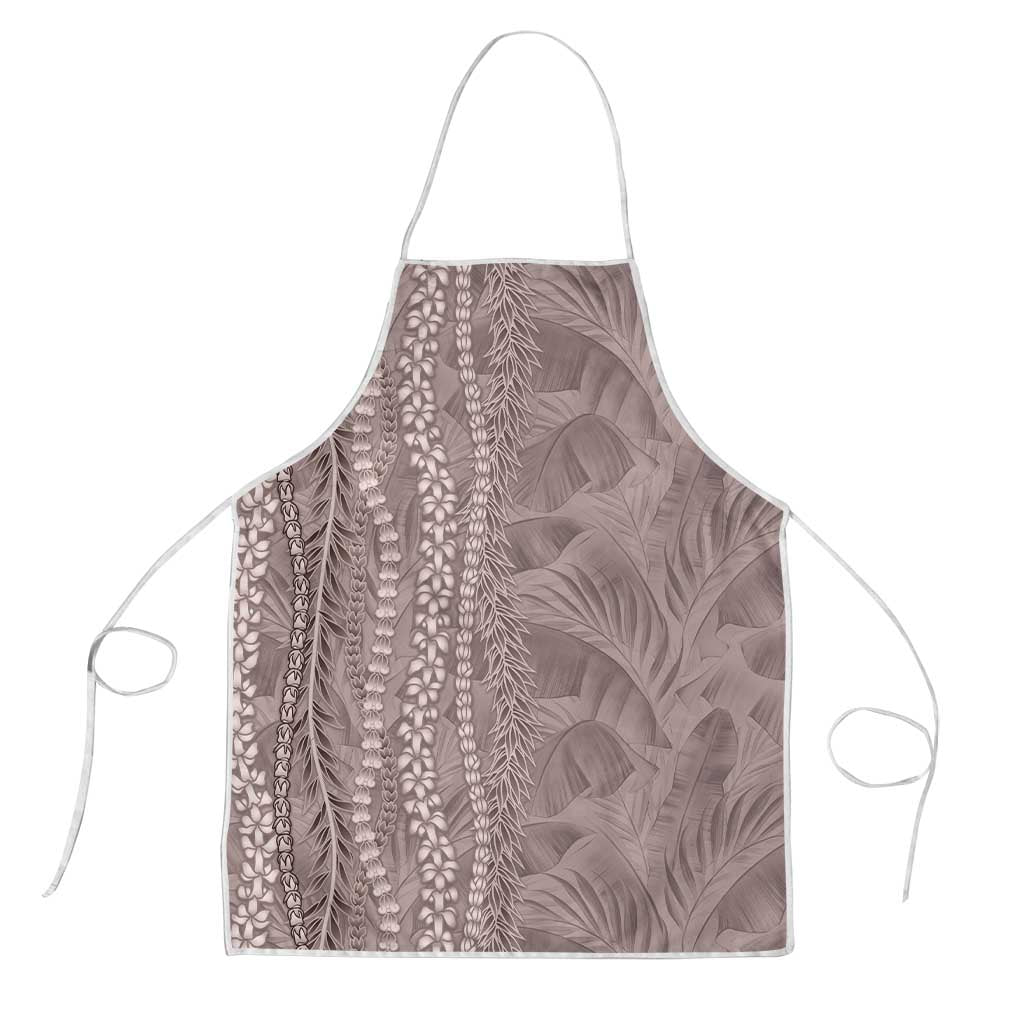 Hawaii Prince Kuhio Apron Mocha Hawaiian Lau Maia With Leis LT05 Mocha - Polynesian Pride