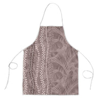 Hawaii Prince Kuhio Apron Mocha Hawaiian Lau Maia With Leis LT05 Mocha - Polynesian Pride