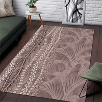 Hawaii Prince Kuhio Area Rug Mocha Hawaiian Lau Maia With Leis