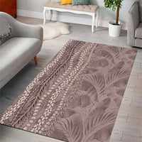 Hawaii Prince Kuhio Area Rug Mocha Hawaiian Lau Maia With Leis