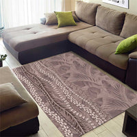 Hawaii Prince Kuhio Area Rug Mocha Hawaiian Lau Maia With Leis