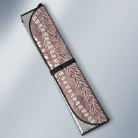 Hawaii Prince Kuhio Auto Sun Shade Mocha Hawaiian Lau Maia With Leis LT05 - Polynesian Pride