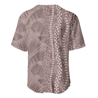 Hawaii Prince Kuhio Baseball Jersey Mocha Hawaiian Lau Maia With Leis LT05 - Polynesian Pride