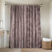 Hawaii Prince Kuhio Bathroom Set Mocha Hawaiian Lau Maia With Leis LT05 Shower Curtain Only Mocha - Polynesian Pride