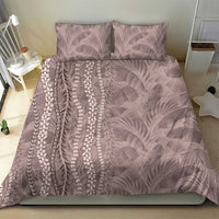 Hawaii Prince Kuhio Bedding Set Mocha Hawaiian Lau Maia With Leis LT05 - Polynesian Pride