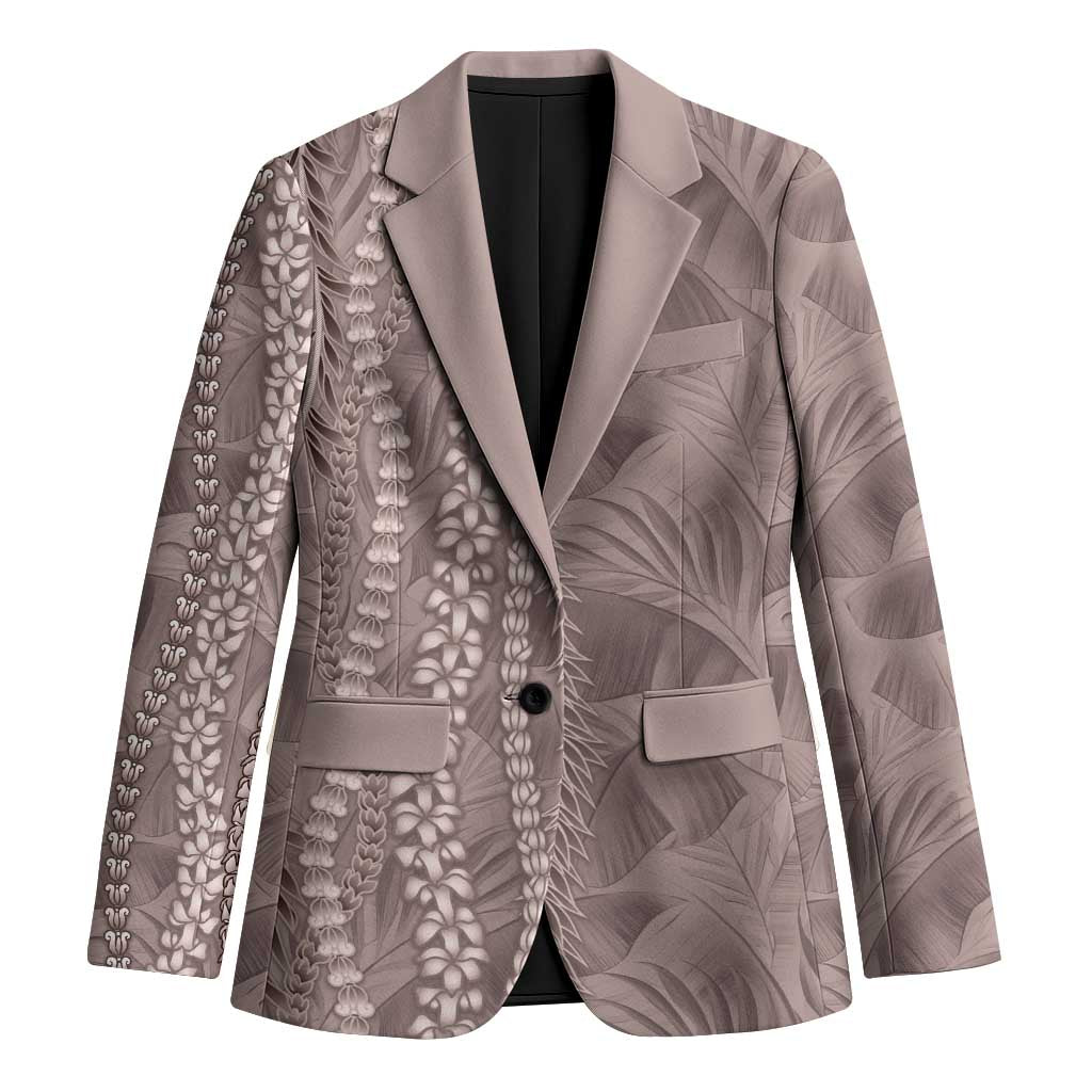 Hawaii Prince Kuhio Blazer Mocha Hawaiian Lau Maia With Leis LT05 Unisex Mocha - Polynesian Pride