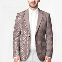 Hawaii Prince Kuhio Blazer Mocha Hawaiian Lau Maia With Leis LT05 - Polynesian Pride