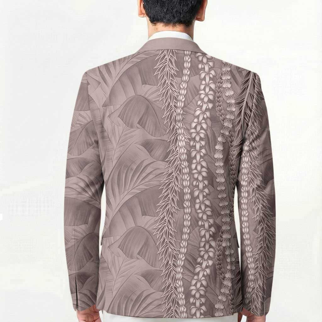 Hawaii Prince Kuhio Blazer Mocha Hawaiian Lau Maia With Leis LT05 - Polynesian Pride