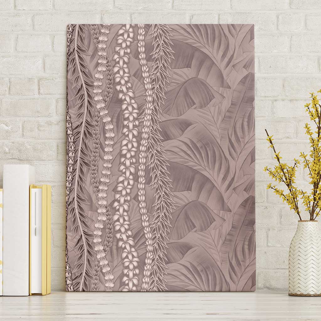 Hawaii Prince Kuhio Canvas Wall Art Mocha Hawaiian Lau Maia With Leis LT05 Without Frame Mocha - Polynesian Pride