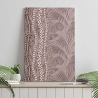 Hawaii Prince Kuhio Canvas Wall Art Mocha Hawaiian Lau Maia With Leis LT05 - Polynesian Pride