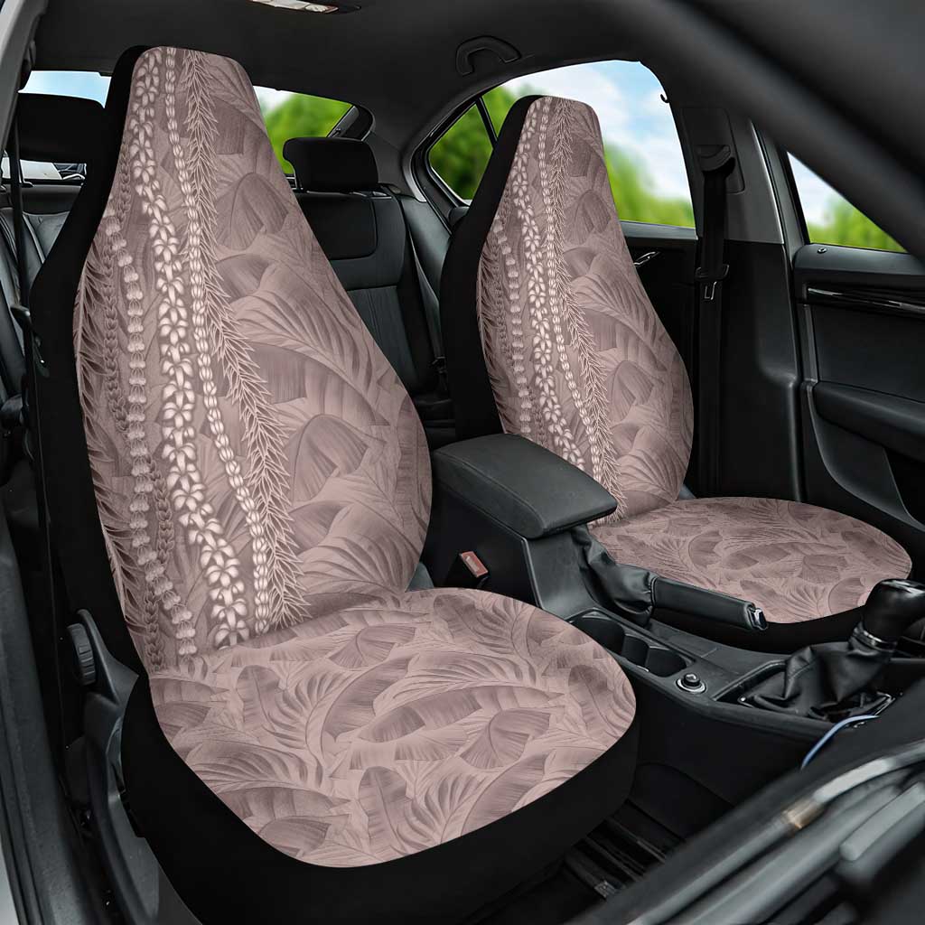 Hawaii Prince Kuhio Car Seat Cover Mocha Hawaiian Lau Maia With Leis LT05 One Size Mocha - Polynesian Pride