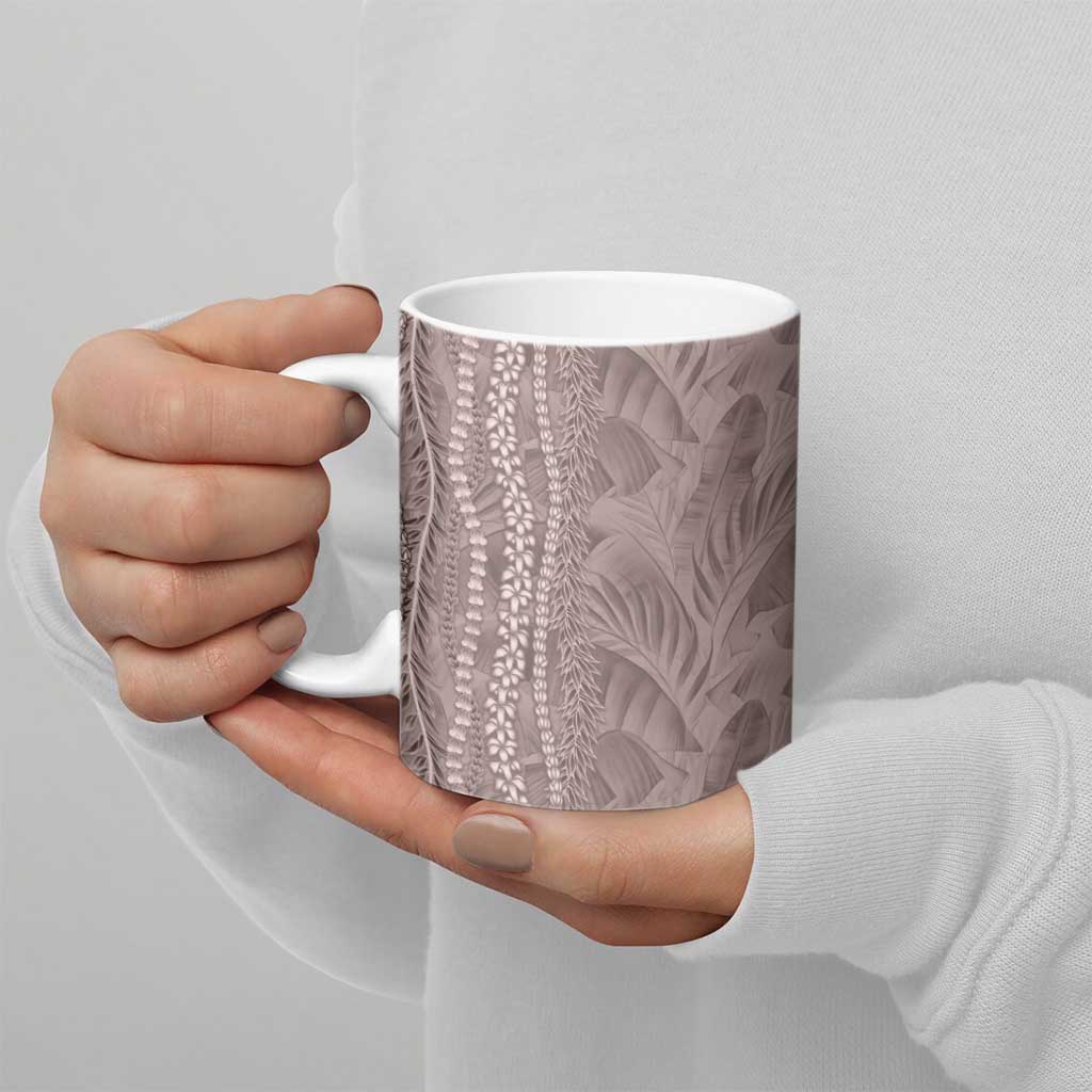 Hawaii Prince Kuhio Ceramic Mug Mocha Hawaiian Lau Maia With Leis LT05 - Polynesian Pride