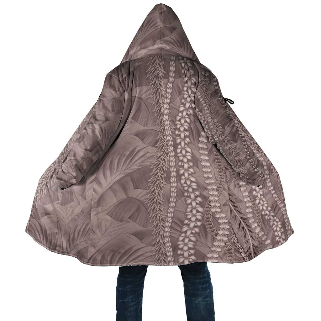 Hawaii Prince Kuhio Cloak Mocha Hawaiian Lau Maia With Leis LT05 Unisex Mocha - Polynesian Pride