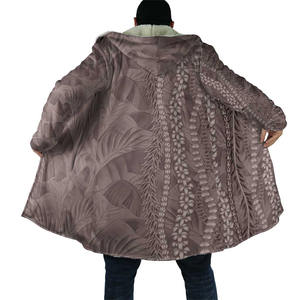 Hawaii Prince Kuhio Cloak Mocha Hawaiian Lau Maia With Leis LT05 - Polynesian Pride