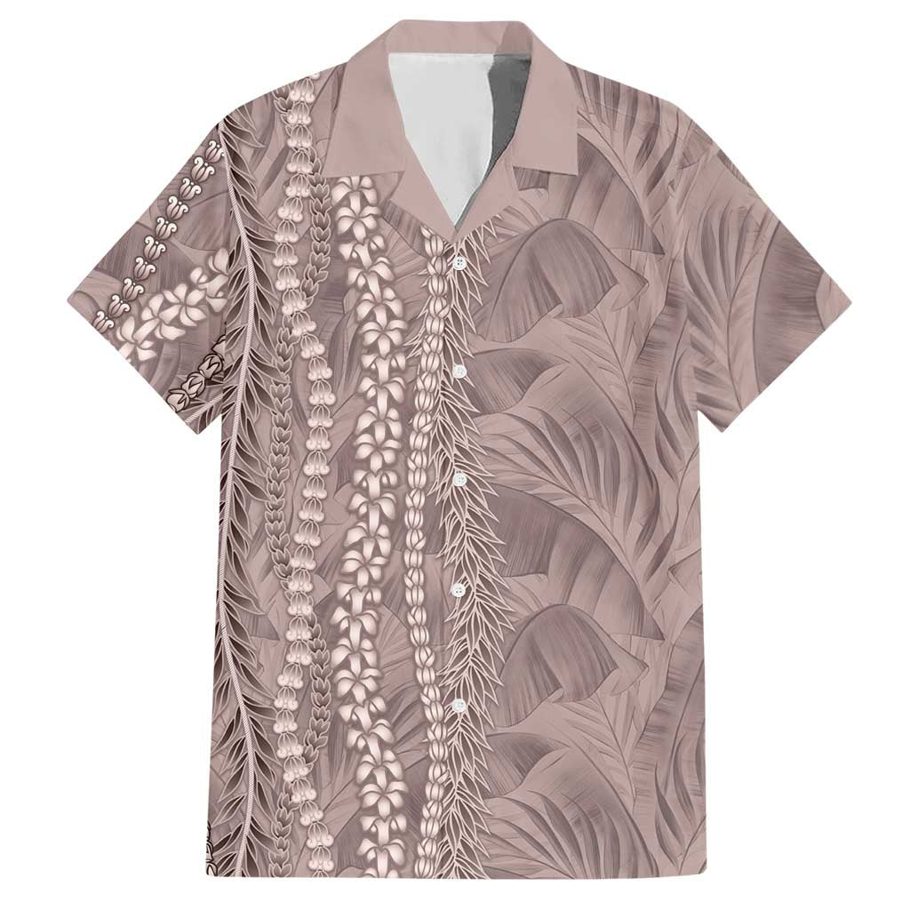 Hawaii Prince Kuhio Hawaiian Shirt Mocha Hawaiian Lau Maia With Leis LT05 Mocha - Polynesian Pride