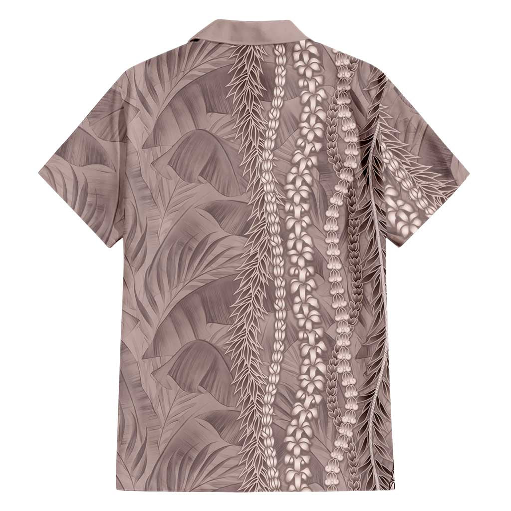 Hawaii Prince Kuhio Hawaiian Shirt Mocha Hawaiian Lau Maia With Leis LT05 - Polynesian Pride
