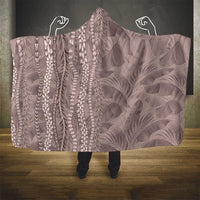 Hawaii Prince Kuhio Hooded Blanket Mocha Hawaiian Lau Maia With Leis LT05 - Polynesian Pride