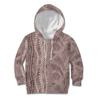 Hawaii Prince Kuhio Kid Hoodie Mocha Hawaiian Lau Maia With Leis LT05 Hoodie Mocha - Polynesian Pride