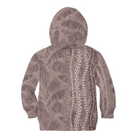Hawaii Prince Kuhio Kid Hoodie Mocha Hawaiian Lau Maia With Leis LT05 - Polynesian Pride