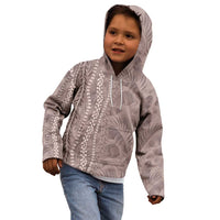 Hawaii Prince Kuhio Kid Hoodie Mocha Hawaiian Lau Maia With Leis LT05 - Polynesian Pride