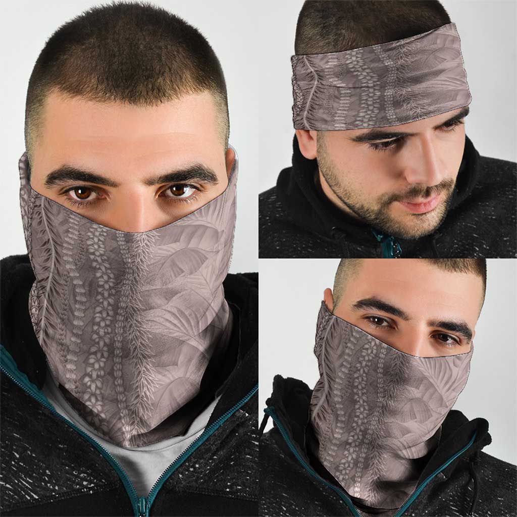 Hawaii Prince Kuhio Neck Gaiter Mocha Hawaiian Lau Maia With Leis LT05 - Polynesian Pride