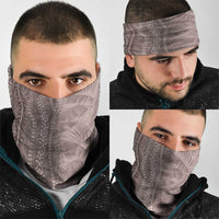 Hawaii Prince Kuhio Neck Gaiter Mocha Hawaiian Lau Maia With Leis LT05 - Polynesian Pride