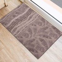 Hawaii Prince Kuhio Rubber Doormat Mocha Hawaiian Lau Maia With Leis LT05 - Polynesian Pride