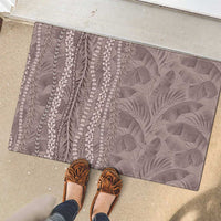 Hawaii Prince Kuhio Rubber Doormat Mocha Hawaiian Lau Maia With Leis LT05 - Polynesian Pride