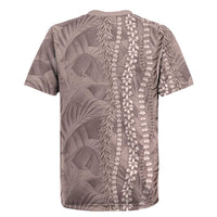 Hawaii Prince Kuhio Rugby Jersey Mocha Hawaiian Lau Maia With Leis LT05 - Polynesian Pride