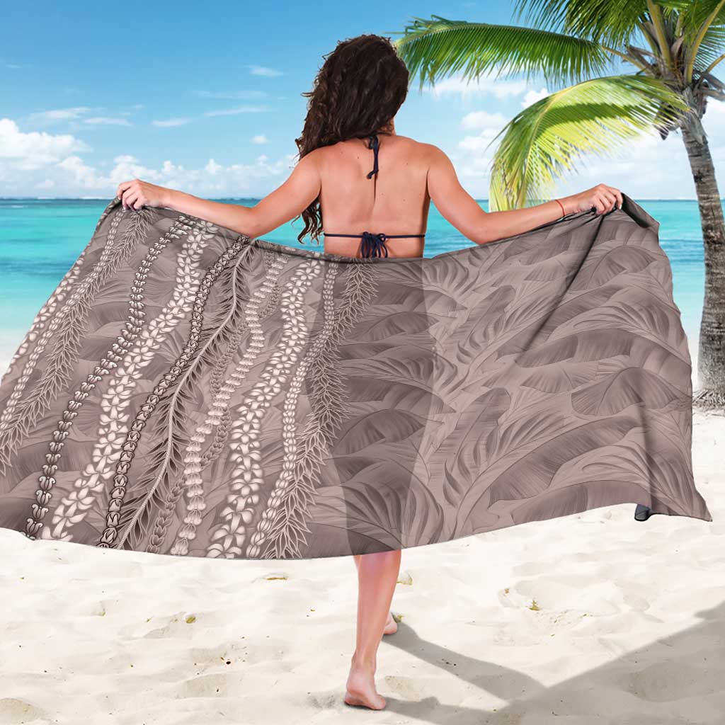 Hawaii Prince Kuhio Sarong Mocha Hawaiian Lau Maia With Leis LT05 - Polynesian Pride