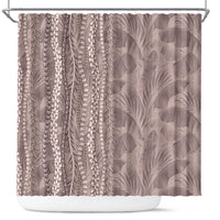 Hawaii Prince Kuhio Shower Curtain Mocha Hawaiian Lau Maia With Leis