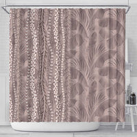 Hawaii Prince Kuhio Shower Curtain Mocha Hawaiian Lau Maia With Leis