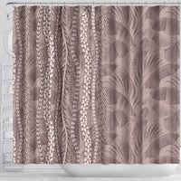 Hawaii Prince Kuhio Shower Curtain Mocha Hawaiian Lau Maia With Leis