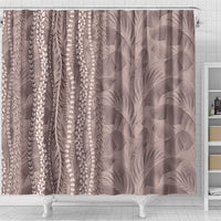 Hawaii Prince Kuhio Shower Curtain Mocha Hawaiian Lau Maia With Leis