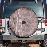 Hawaii Prince Kuhio Spare Tire Cover Mocha Hawaiian Lau Maia With Leis LT05 Mocha - Polynesian Pride