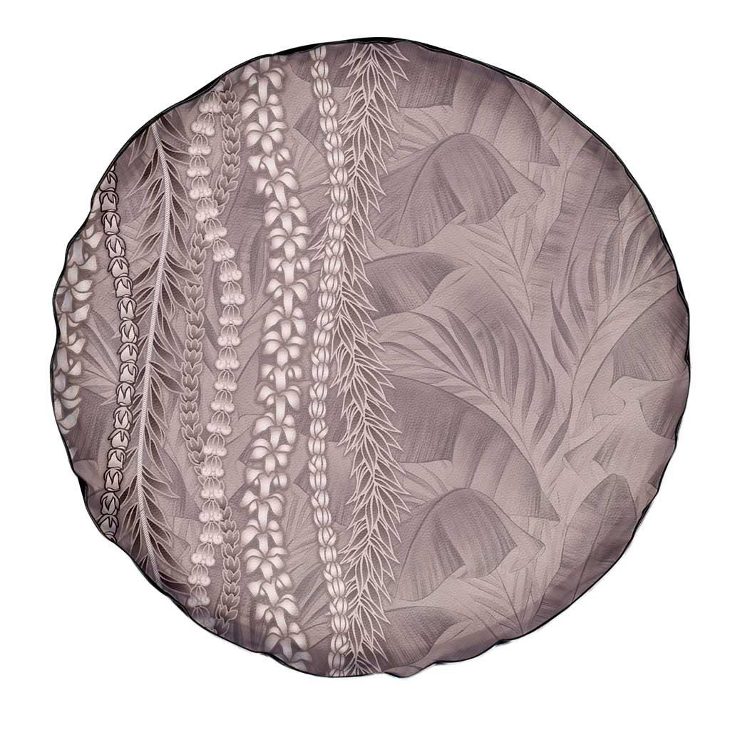 Hawaii Prince Kuhio Spare Tire Cover Mocha Hawaiian Lau Maia With Leis LT05 - Polynesian Pride