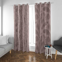 Hawaii Prince Kuhio Window Curtain Mocha Hawaiian Lau Maia With Leis LT05 With Grommets Mocha - Polynesian Pride
