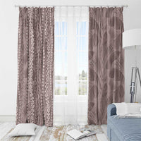 Hawaii Prince Kuhio Window Curtain Mocha Hawaiian Lau Maia With Leis LT05 - Polynesian Pride