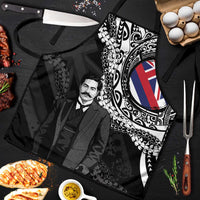 Hawaii Prince Kuhio Apron Hawaiian Maile Lei LT05 Black - Polynesian Pride